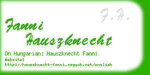 fanni hauszknecht business card